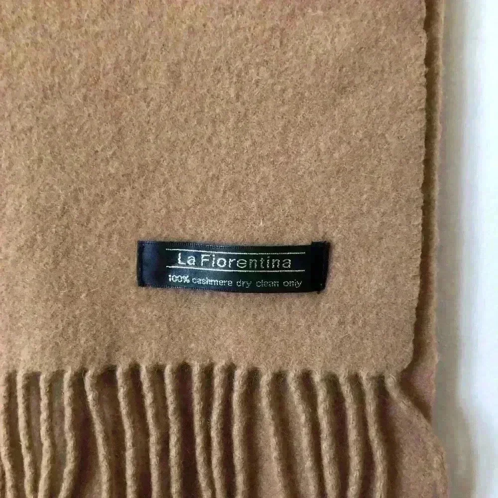 La Fiorentina 100% Cashmere Tan Solid Soft Scarf